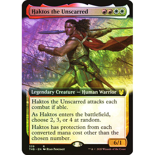 Haktos the Unscarred (Extended Art) - Theros Beyond Death Variants Foil (inglés)