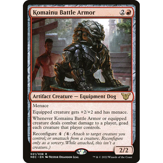 Komainu Battle Armor - Kamigawa: Neon Dynasty Commander Decks (inglés)