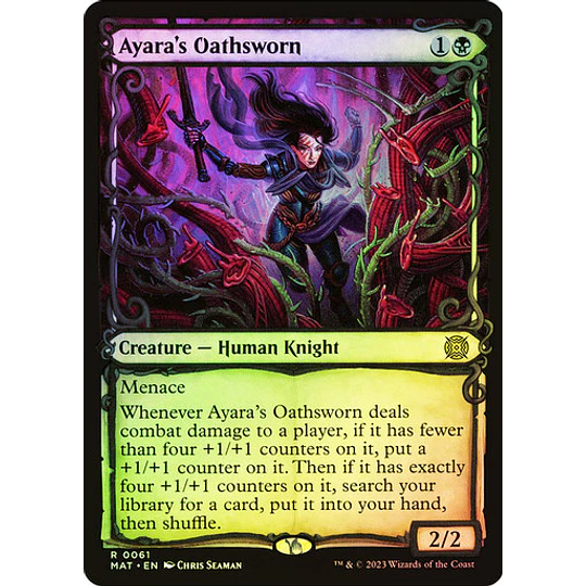 Ayara's Oathsworn (Showcase) - March of the Machine: The Aftermath Variants Foil (inglés)