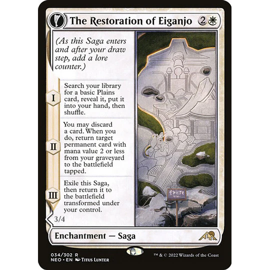The Restoration of Eiganjo - Kamigawa: Neon Dynasty (inglés)