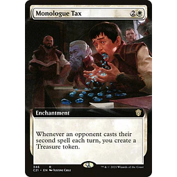 Monologue Tax (Extended Art) - Commander 2021 Variants (inglés)
