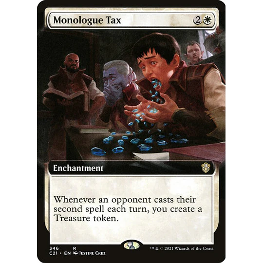 Monologue Tax (Extended Art) - Commander 2021 Variants (inglés)