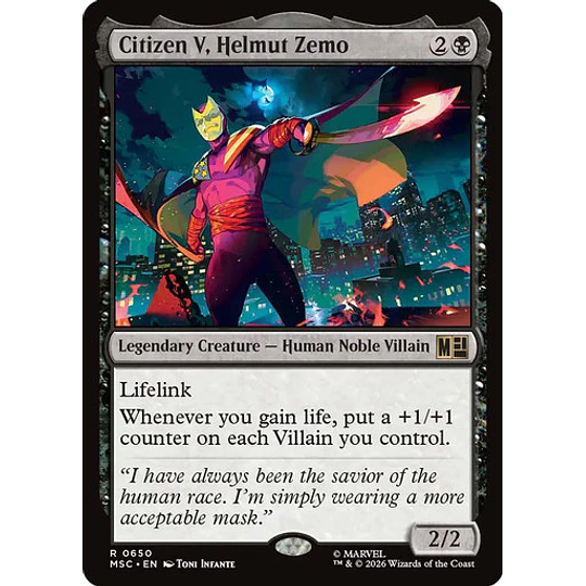 Citizen V, Helmut Zemo - Marvel Super Heroes Eternal-Legal (inglés)