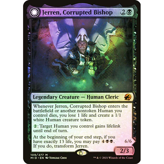 Jerren, Corrupted Bishop - Innistrad: Midnight Hunt Foil (inglés)