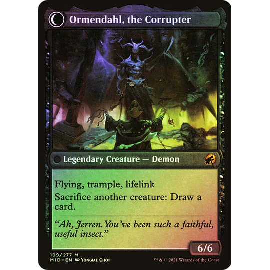 Jerren, Corrupted Bishop - Innistrad: Midnight Hunt Foil (inglés)