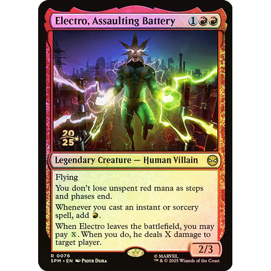 Electro, Assaulting Battery (Prerelease Foil) - Promotional (español)