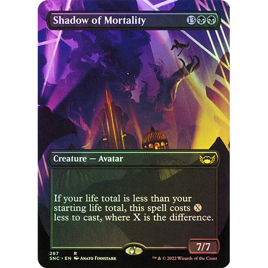 Shadow of Mortality (Borderless) - Streets of New Capenna Variants Foil (inglés)