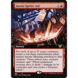 Smoke Spirits' Aid (Extended Art) - Kamigawa: Neon Dynasty Commander Decks Variants (inglés)