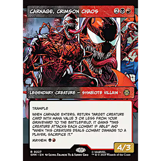 Carnage, Crimson Chaos (0227 - Borderless) - Marvel's Spider-Man Variants (español)