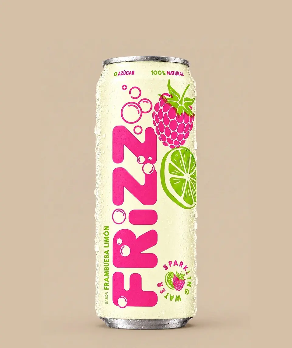 Agua con gas Frizz sabor Frambuesa/Limón 1