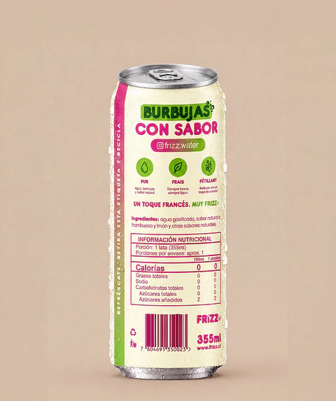 Agua con gas Frizz sabor Frambuesa/Limón