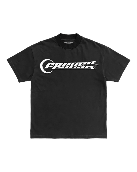Pierced Logo Black Tee