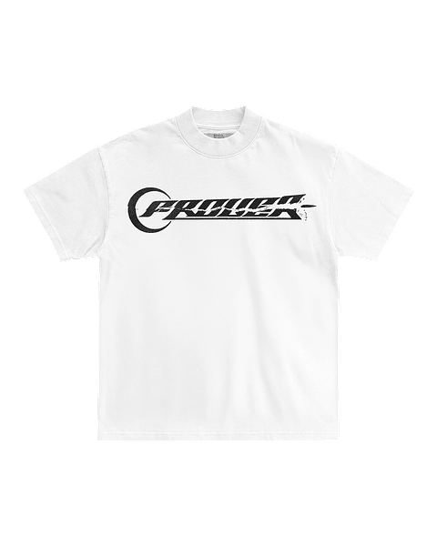 Pierced Logo White Tee