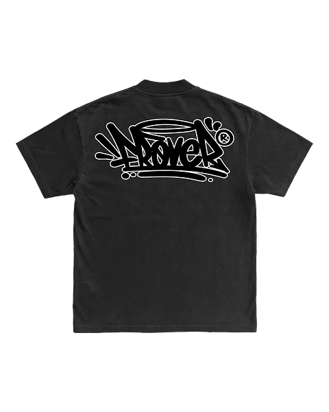 Tag Outline Black Tee