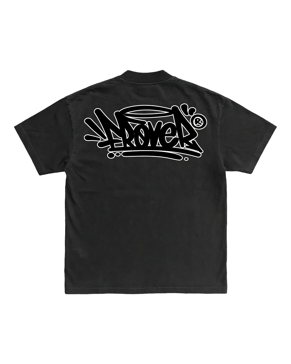 Tag Outline Black Tee 2