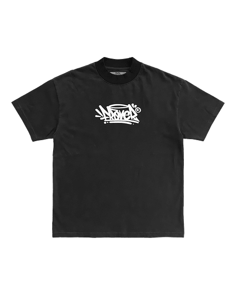 Tag Solid Black Tee
