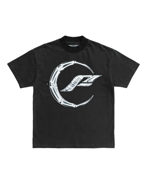 YVL Bone Signal Black Tee