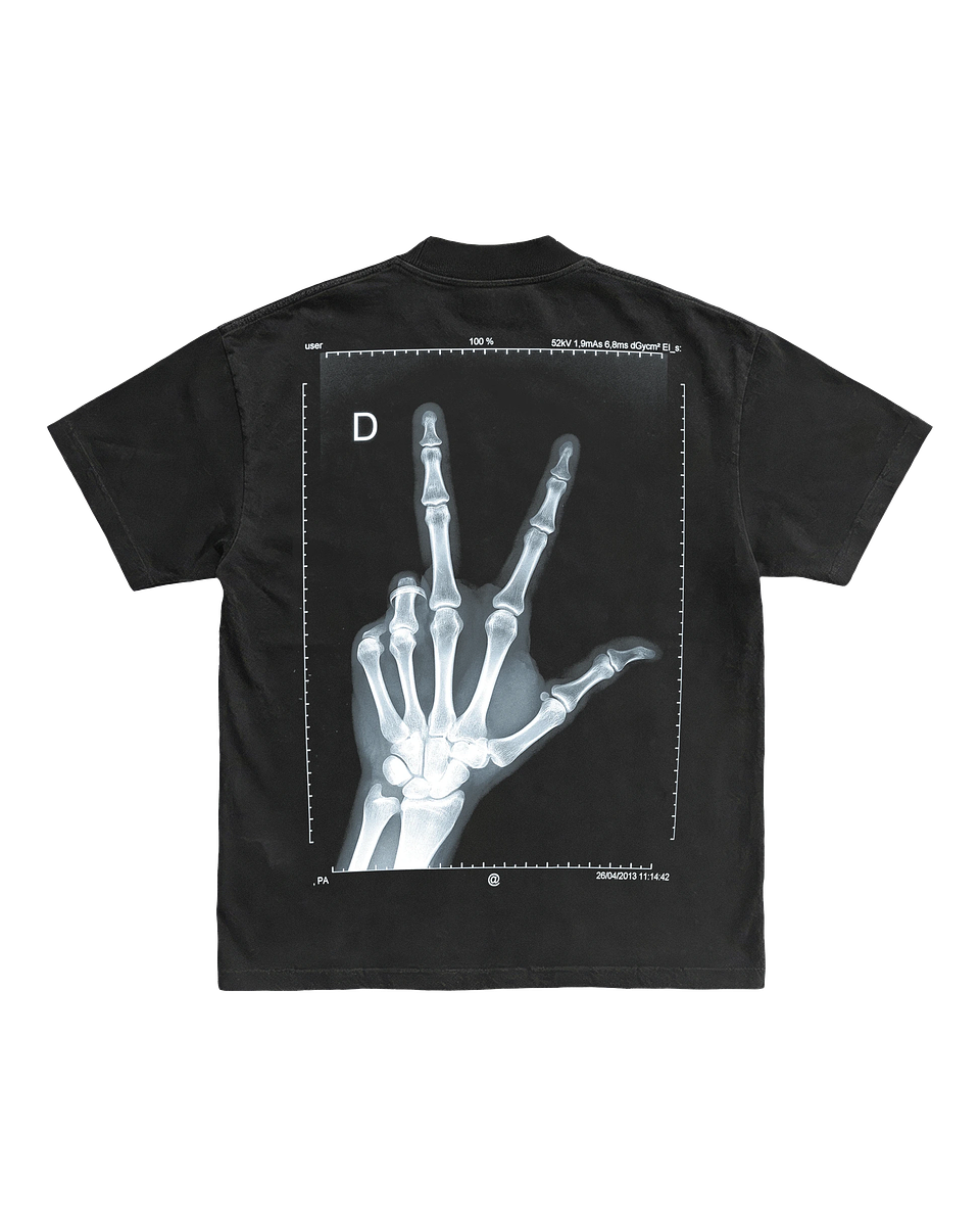 YVL Bone Signal Black Tee 2