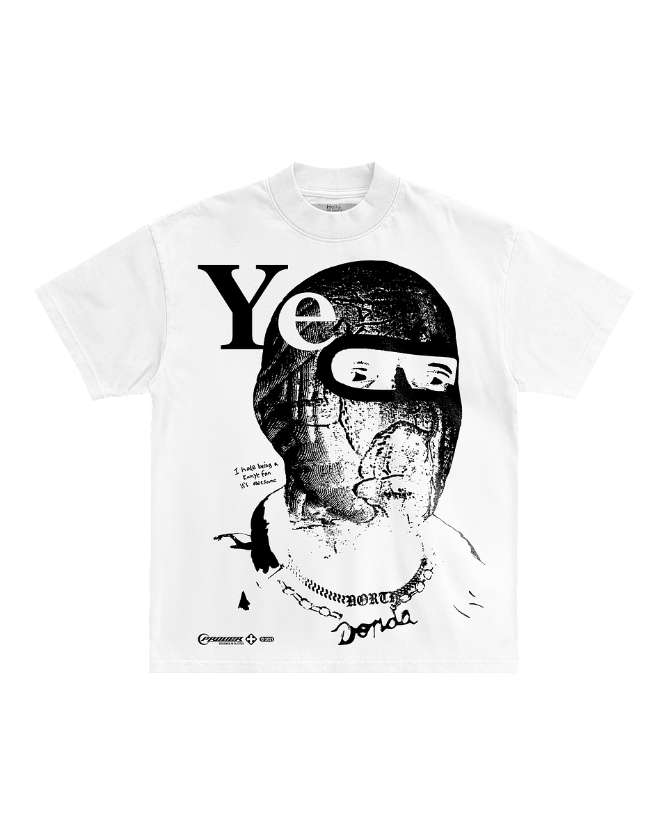 Ye Mask Monochrome White Tee 1