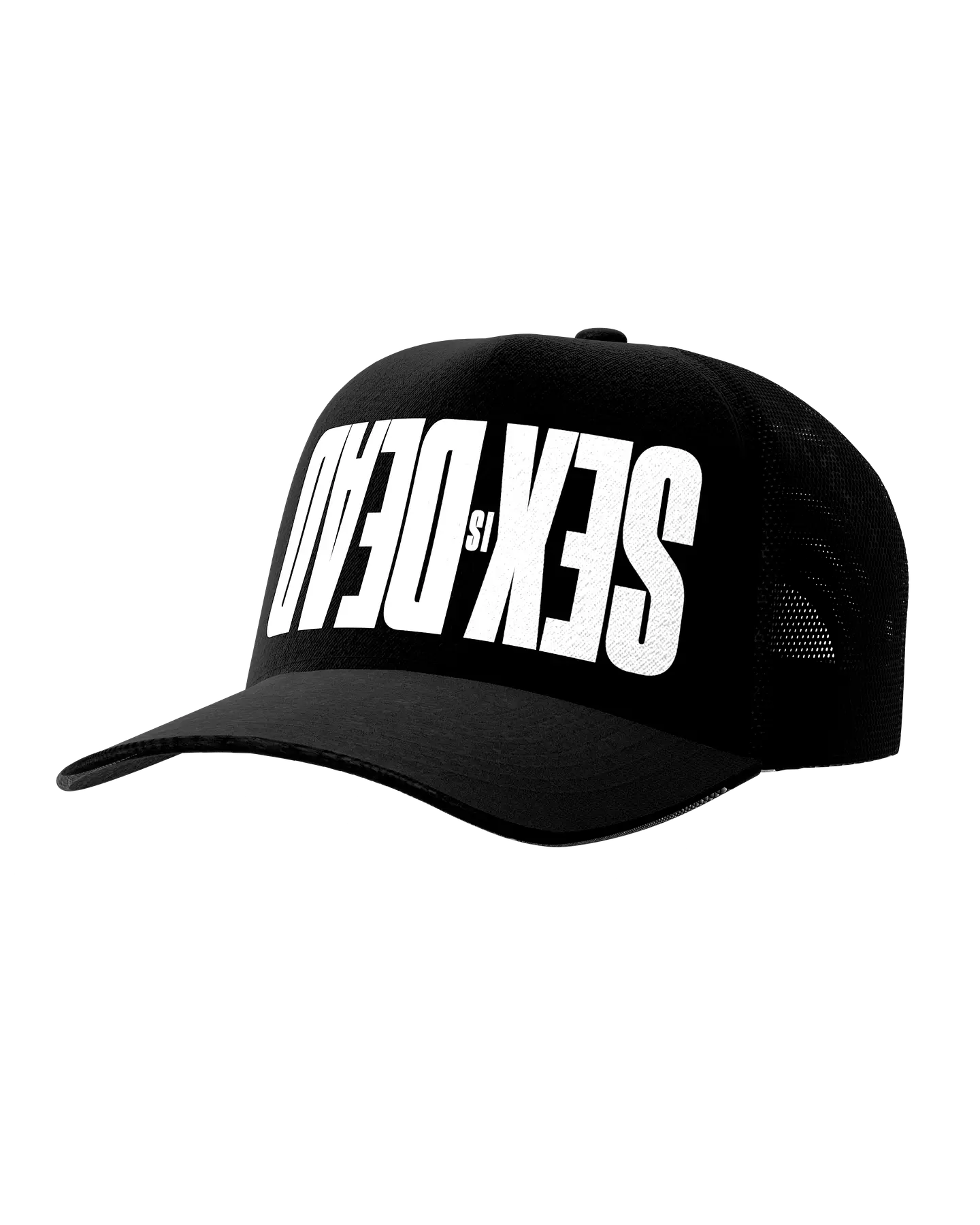 SEX IS DEAD BLACK TRUCKER HAT 1