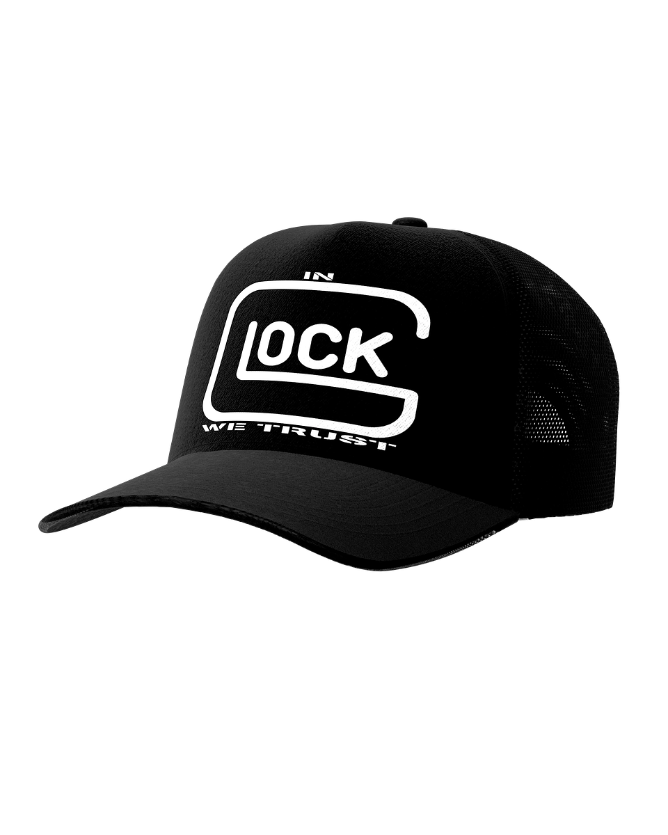 GLOCK STENCIL TRUCKER HAT 1