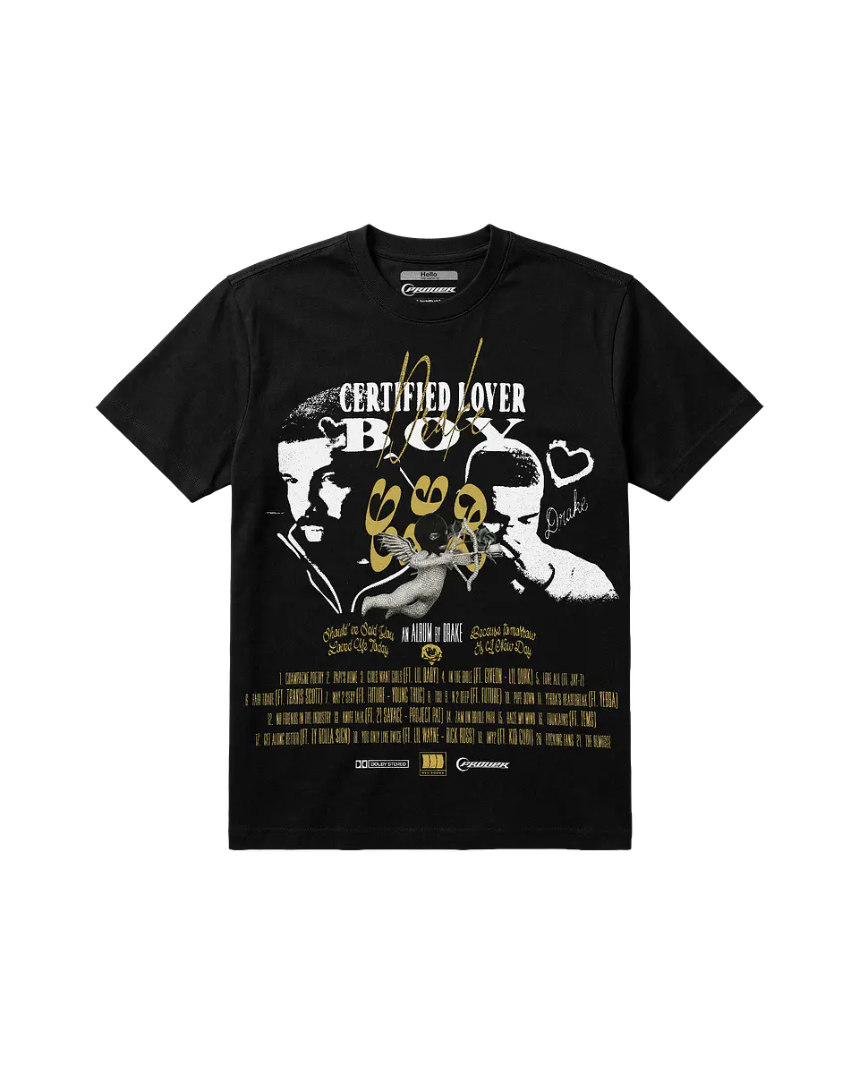 Drake Certified Lover Boy Black Tee (FIT NORMAL) 1