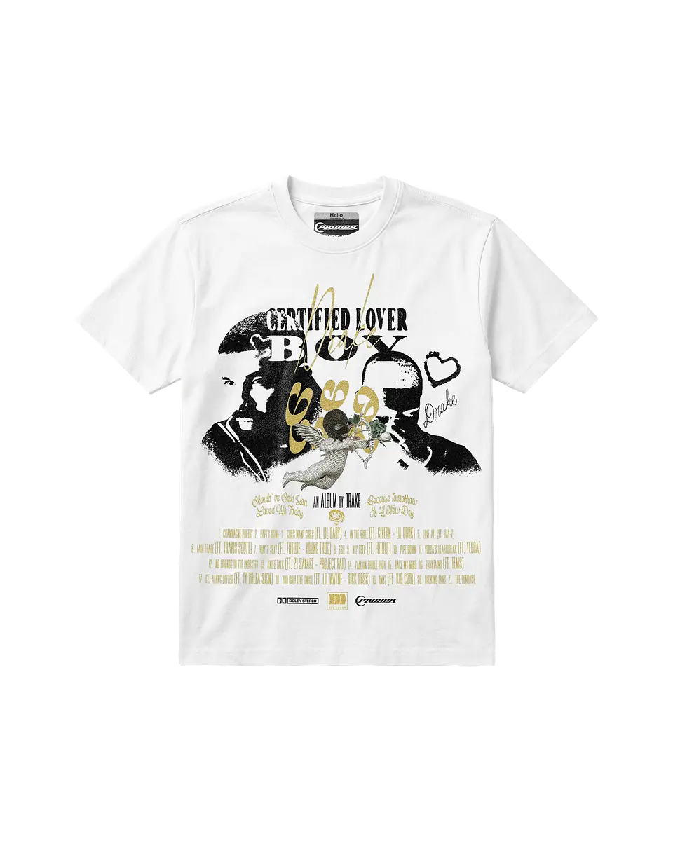 Drake Certified Lover Boy White Tee (NORMAL FIT) 1