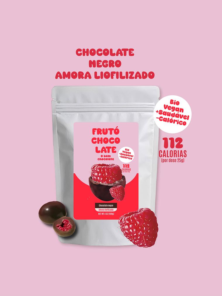 Chocolate negro e amora liofilizada 1