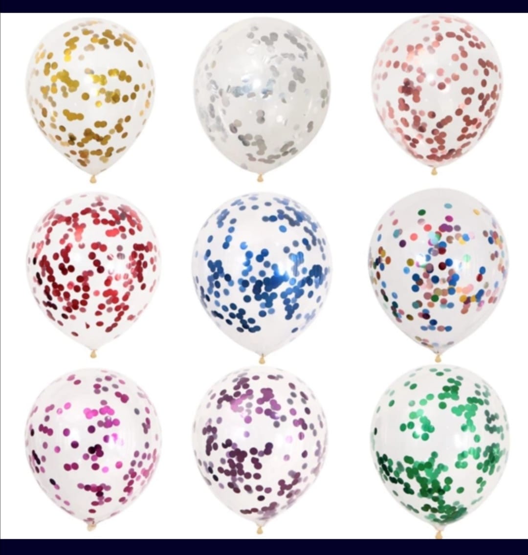 Globos Latex Confeti 12´´