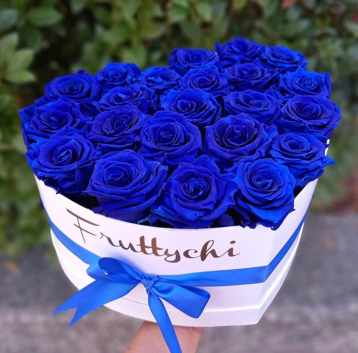 Corazón de Rosas Azules