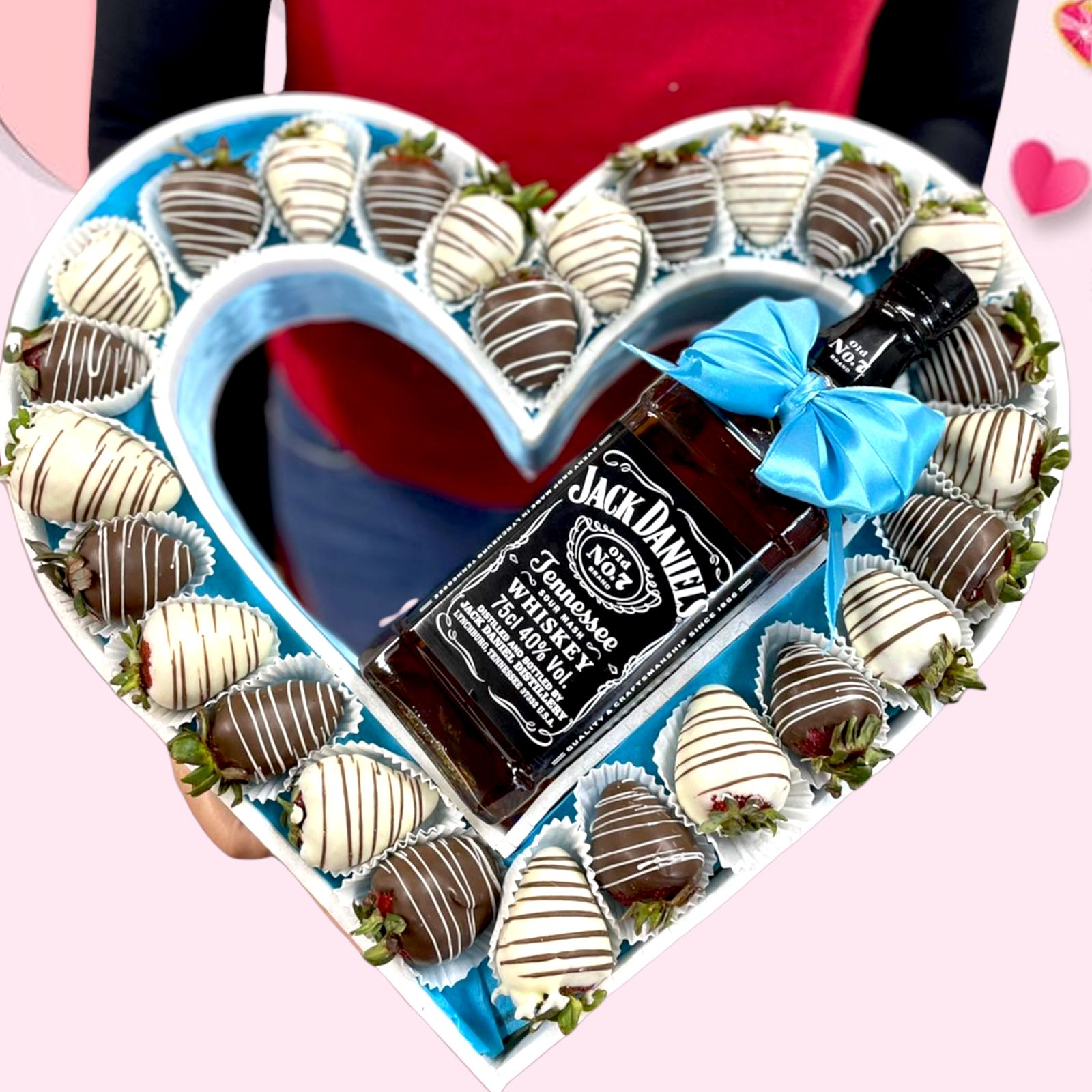 Corazon frutillas con whisky