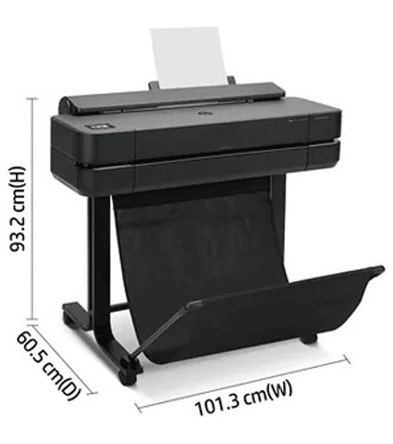 Plotter HP designjet T650 wifi RJ45 (incluye base)