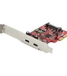 PCIe USB 3.1 Card - 2x USB C 3.1 Gen 2 10Gbps - PCIe Gen 3 x4 - ASM3142 Chipset - USB Type C