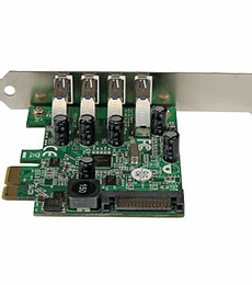 PCI Express PCIe 4 Port  SuperSpeed USB 3.0 Controller Card Adapter with UASP