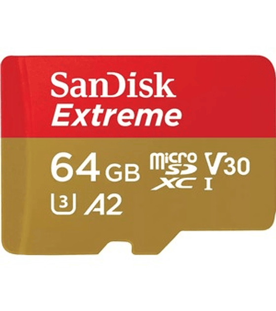 Extreme microSDXC 64GB+SD Adapter 170MB/s 80MB/s A2 C10 V30 UHS-I U3