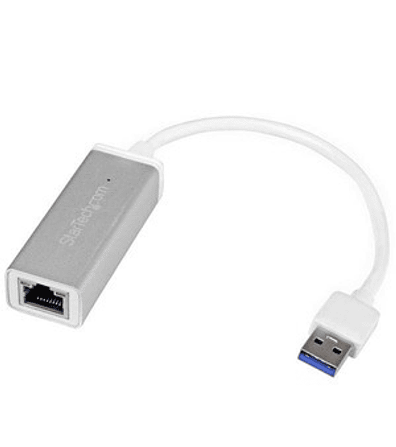 Adaptador de Red Ethernet Gigabit Externo USB 3.0 - Plateado