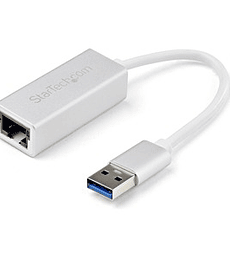 Adaptador de Red Ethernet Gigabit Externo USB 3.0 - Plateado