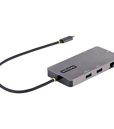 Adaptador multipuerto USB C DUAL HDMI Video 4K 60HZ 2PT 5GBPS USB-A HUB 100W