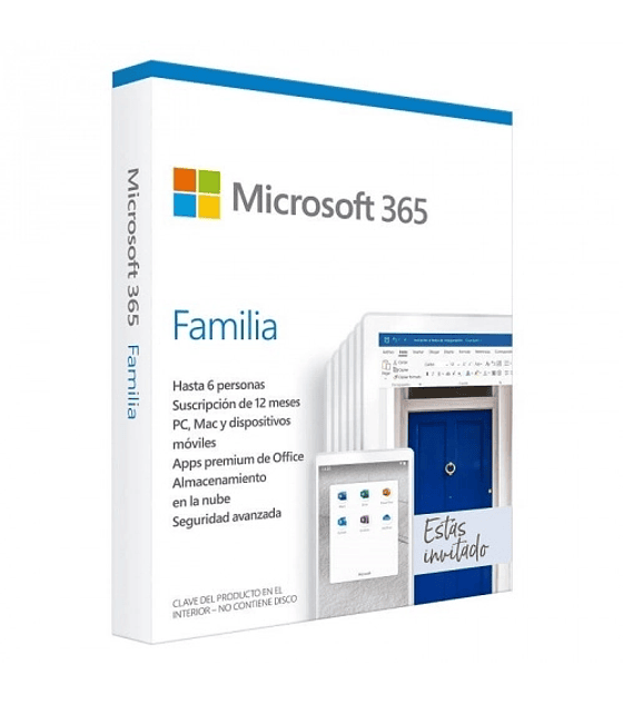 Licencia Microsoft 365 Familia hasta 6 usuarios