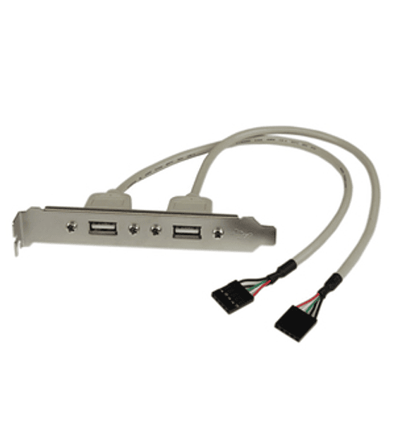 Adaptador de placa de ranura hembra de 2 puertos USB A