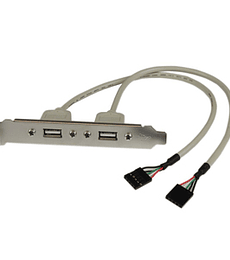 Adaptador de placa de ranura hembra de 2 puertos USB A