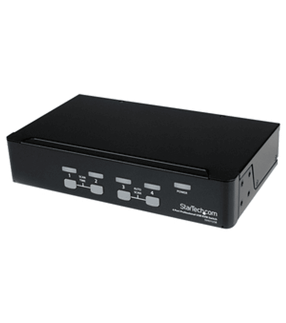 Switch KVM de 4 Puertos con USB - 1 Usuario Local - 1U