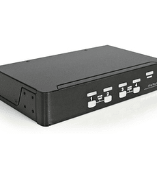 Switch KVM de 4 Puertos con USB - 1 Usuario Local - 1U