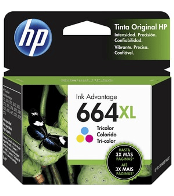 Cartucho de tinta HP 664XL tricolor