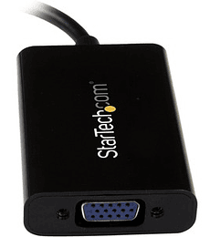Adaptador de video Mini DisplayPort a VGA con Audio - Conversor Hembra VGA HD15 a Macho Mini DP - 1920x1200
