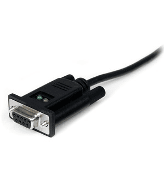  Cable adaptador DCE serie RS232 DB9 de 1 puerto USB a módem nulo con FTDI - USB a DB9 - USB a puerto serie
