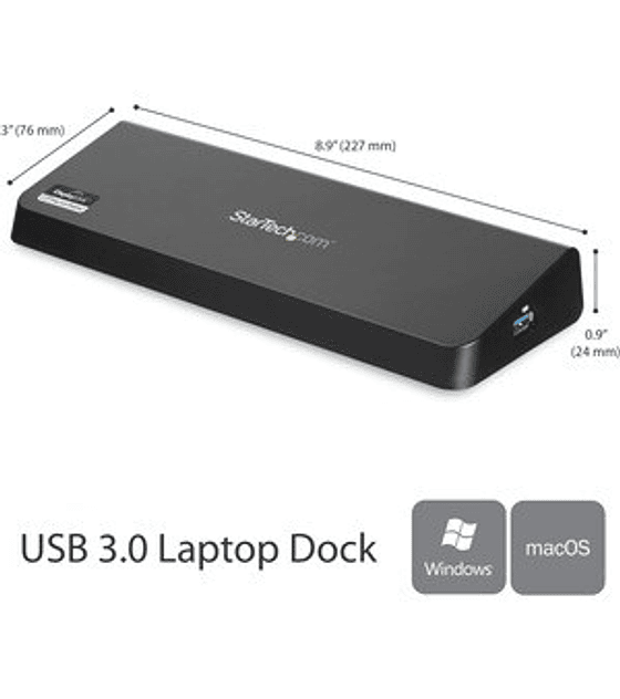 Replicador de Puertos Universal USB 3.0 para Ordenador Portátil