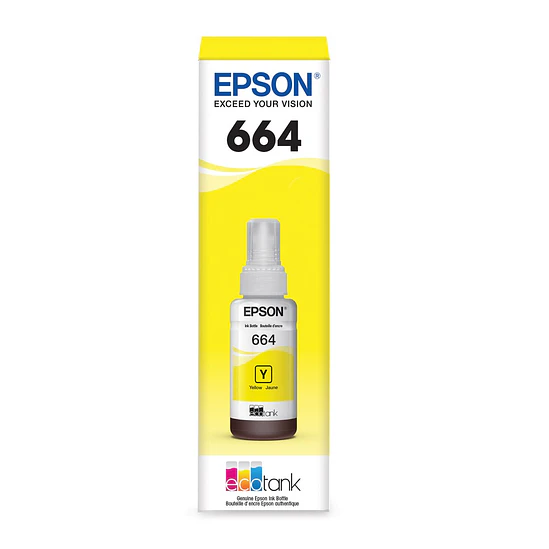 Botella de Tinta Epson T664 Amarillo 70 ml Original 1
