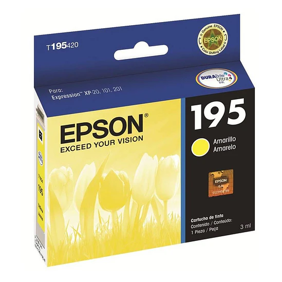 Cartucho de Tinta Epson T195420 Amarillo Original 2