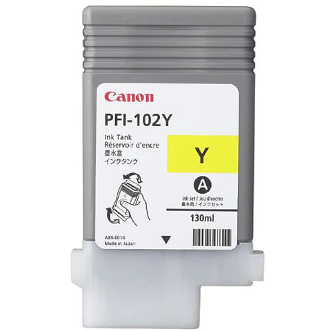 Cartucho de Tinta Canon PFI-102 Amarillo imagePROGRAF iPF500 iPF600 iPF700 Original Plotter